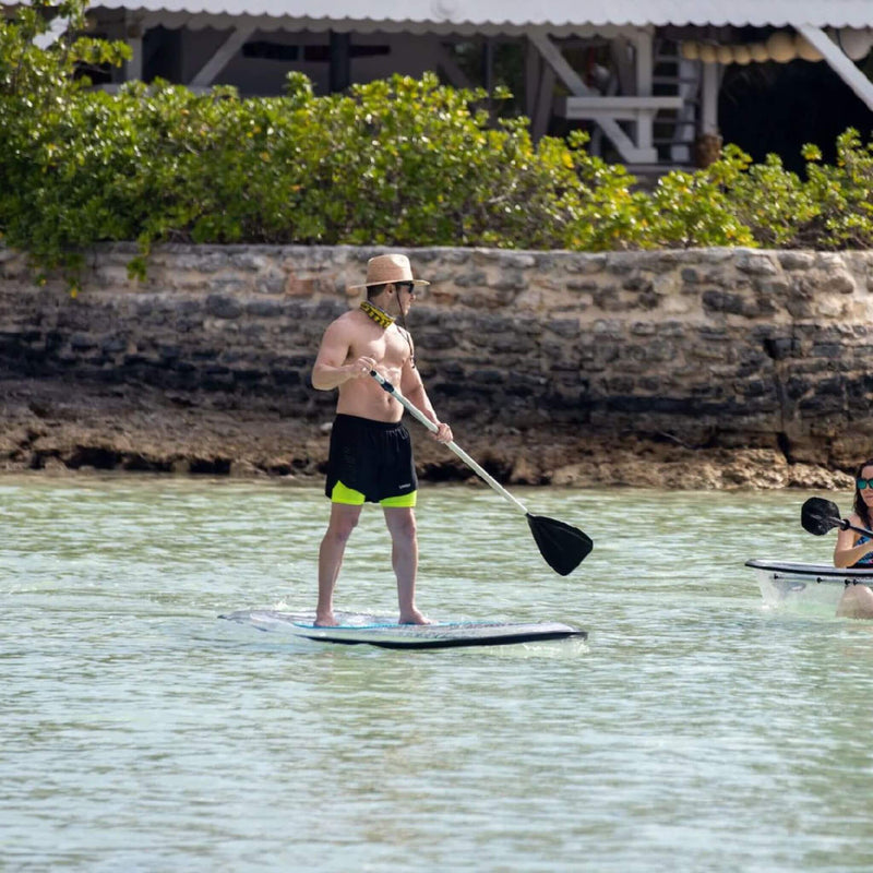 Crystal Kayak Premium 1-Person Outdoor Clear Transparent SUP With Paddle, 11FT (SAK37248) - Saksby Wholesale - Stand Up While Paddling