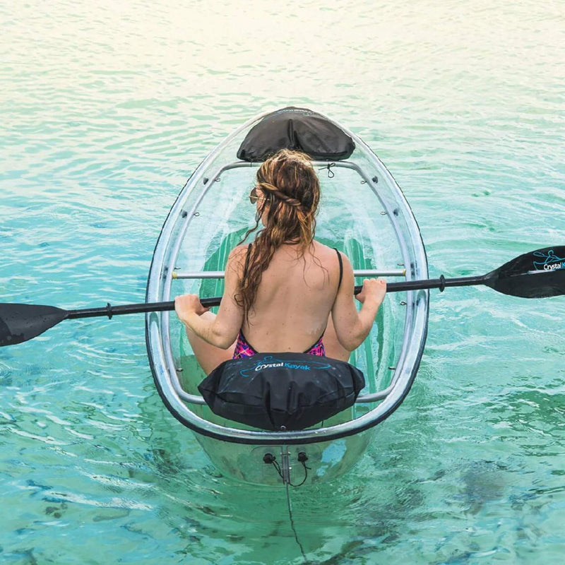 Crystal Kayak Premium 2-Person Outdoor Clear Bottom Explorer Kayak With Paddles, 11FT (SAK59460) - Saksby Wholesale - Sitting Paddling Experience