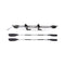 Crystal Kayak Premium 2-Person Outdoor Clear Bottom Explorer Kayak With Paddles, 11FT (SAK59460) - Saksby Wholesale - White Background
