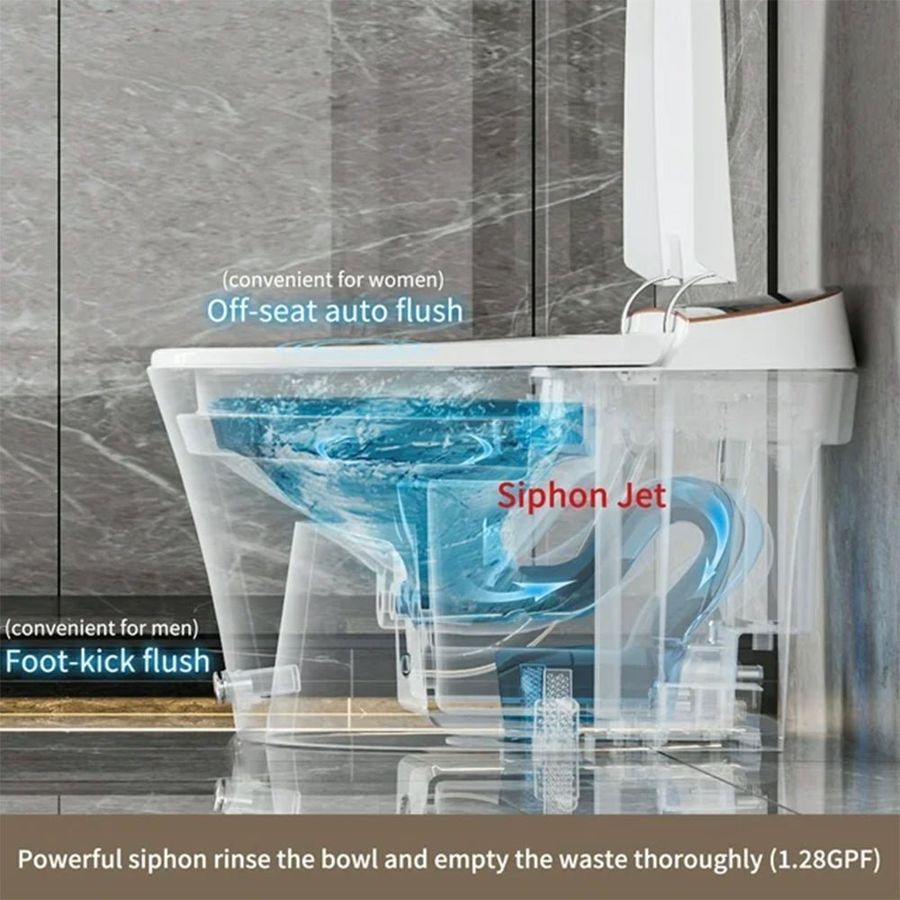 CTDV Premium Smart Tankless Bidet Toilet W/ Adjustable Heated Seat, Water & Air Dryer (96174253) - SAKSBY.com - Toilets - SAKSBY.com