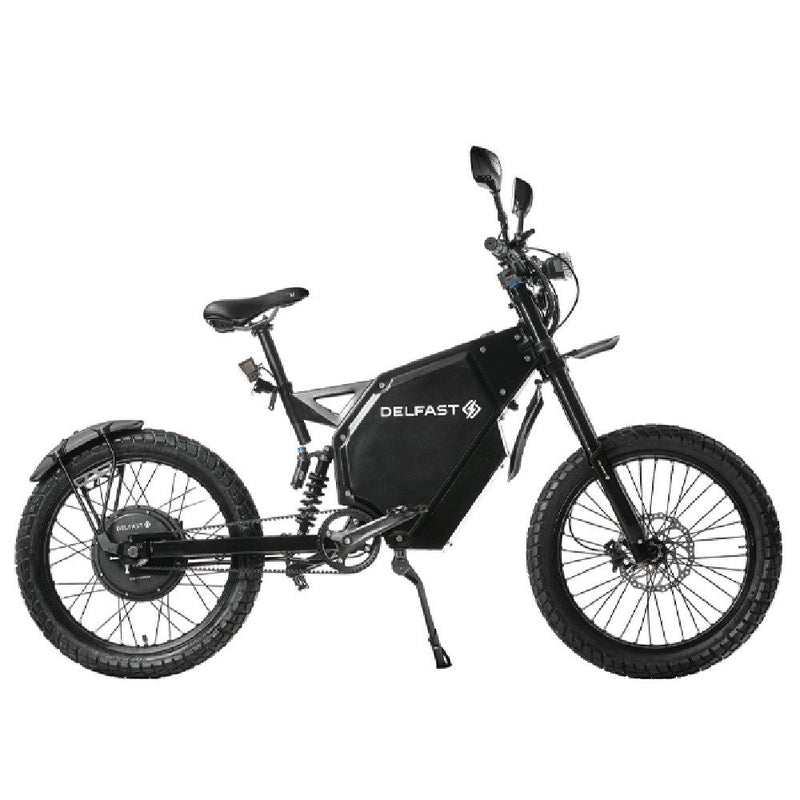 DELFAST TOP 3.0 72V/48AH Dual-Suspension Long Range Electric Mountain Bike, 3000W (97641382) - SAKSBY.com -Side View