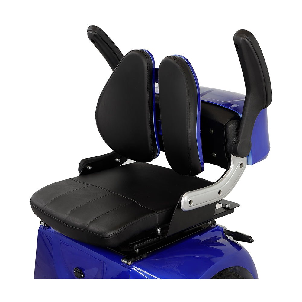 Deluxe 800W 60V/20AH 3-Wheel Electric Medical Handicap Motorized Mobility Power Scooter, 350LBS Zoom Parts View