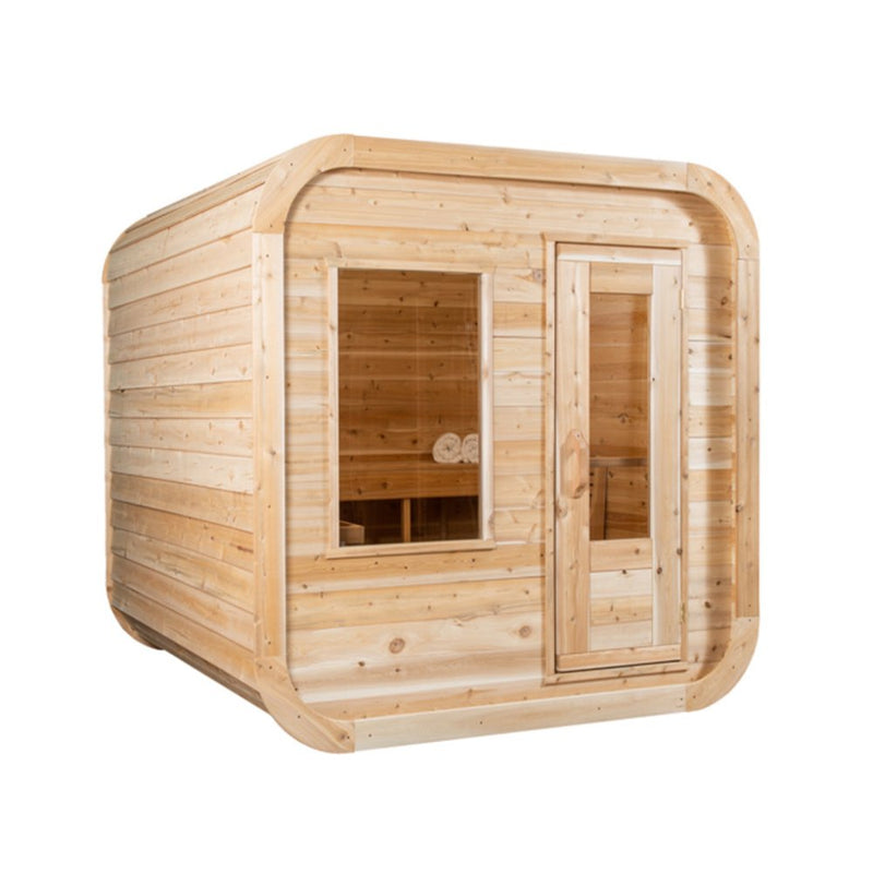 DUNDALK LEISURECRAFT 4-Person Canadian Timber Luna With Sloped Roof And Front Window, CTC22LU (96483152) - SAKSBY.com - Barrel Saunas - SAKSBY.com