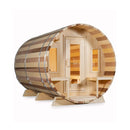 Dundalk Leisurecraft 6-Person Canadian Timber Tranquility Barrel Sauna With Front Porch [CTC2345] (SAK96814) - Saksby Wholesale - Side View