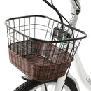 ECOTRIC 36V/10Ah White Lark Electric City Bike For Women W/ Basket & Rear Rack, 500W - SAKSBY.com -Zoom Parts View