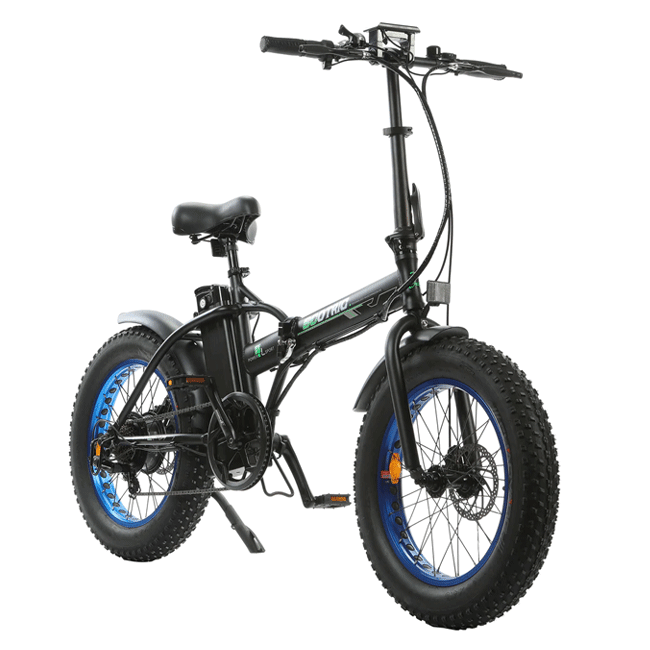ECOTRIC 48V Fat Tire Portable & Folding Electric Bike W/ LCD Display, 20" - SAKSBY.com - Electric Bicycles - SAKSBY.com