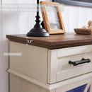 Electric 70-Inch Fireplace TV Stand With Glass Door Storage Cabinet (SAK58627) - Saksby Wholesale - Wood Thick View