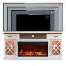 Electric Fireplace TV Stand With Glass Door Storage Cabinet, 70" (91358627) - SAKSBY.com - Entertainment Centers & TV Stands - SAKSBY.com