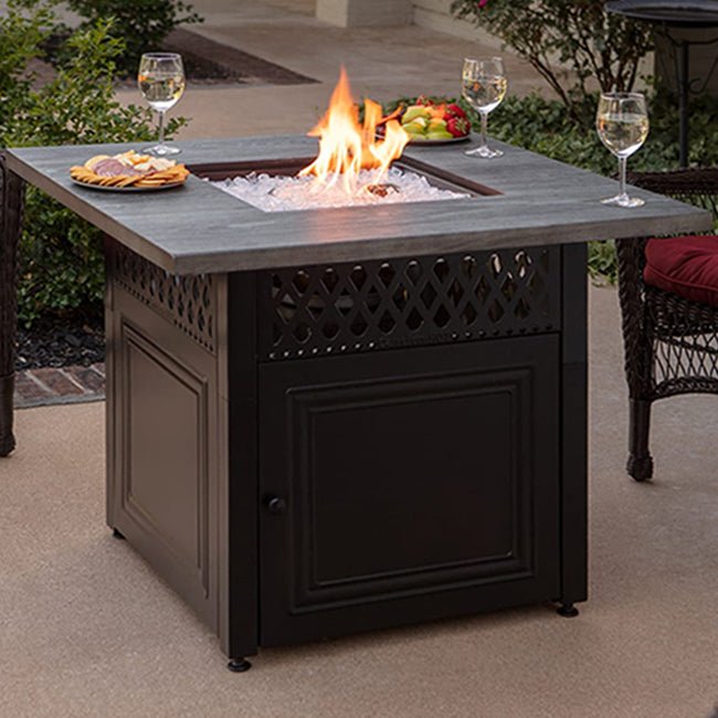ENDLESS SUMMER Dakota LP Gas Outdoor Fire Pit Table W/ DualHeat Technology - SAKSBY.com - Propane Firepits - SAKSBY.com