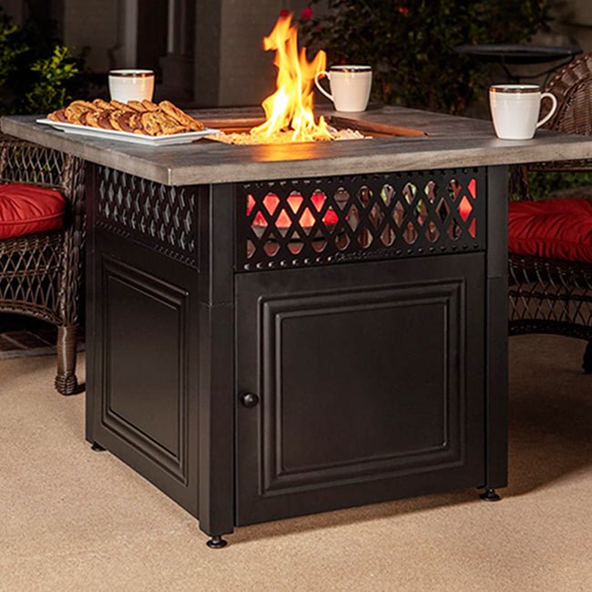 ENDLESS SUMMER Dakota LP Gas Outdoor Fire Pit Table W/ DualHeat Technology - SAKSBY.com - Propane Firepits - SAKSBY.com