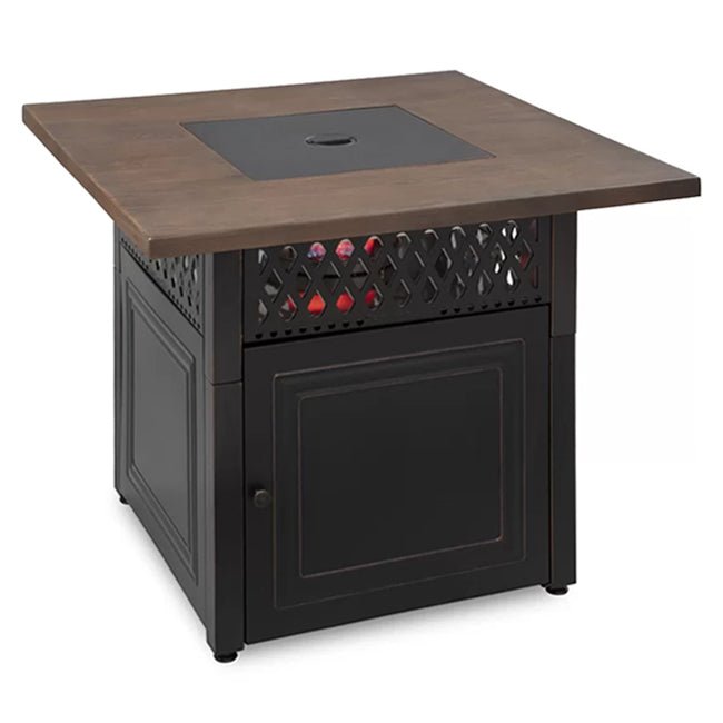 ENDLESS SUMMER Donovan Steel Propane Outdoor Fire Pit Table W/ Lid - SAKSBY.com - Propane Firepits - SAKSBY.com