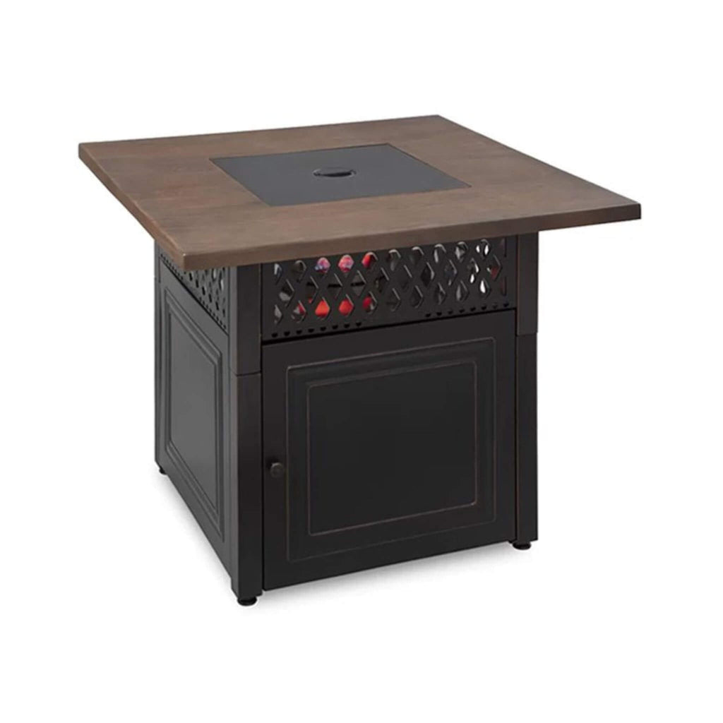 Endless Summer Donovan Steel Propane Outdoor Fire Pit Table W/ Lid (SAK54052) - Saksby Wholesale - Top Front View