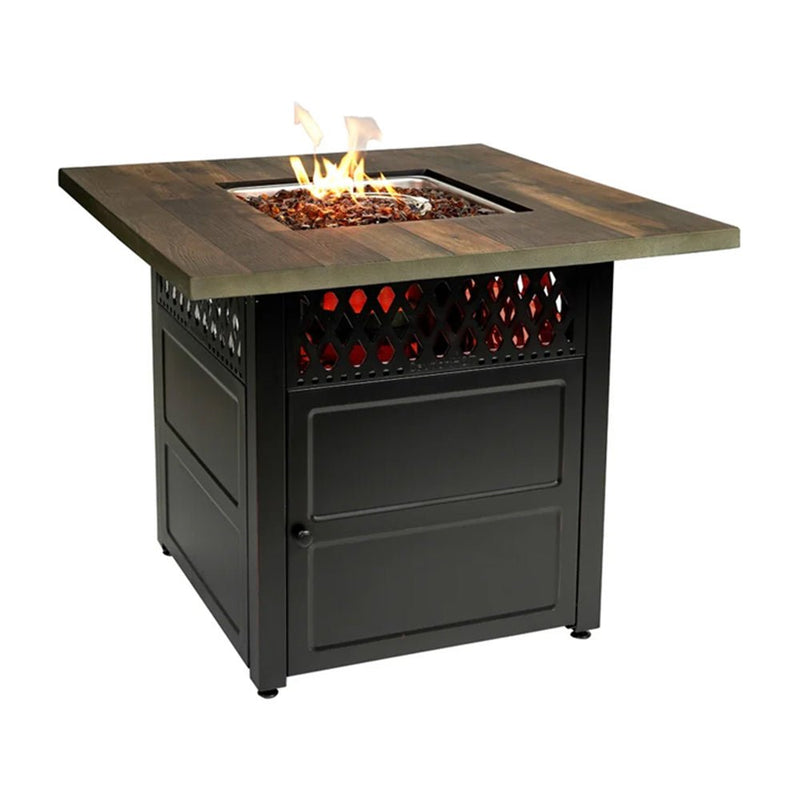 ENDLESS SUMMER Harris LP Gas Outdoor Fire Pit Table W/ DualHeat Technology (96282132) - SAKSBY.com - Side View