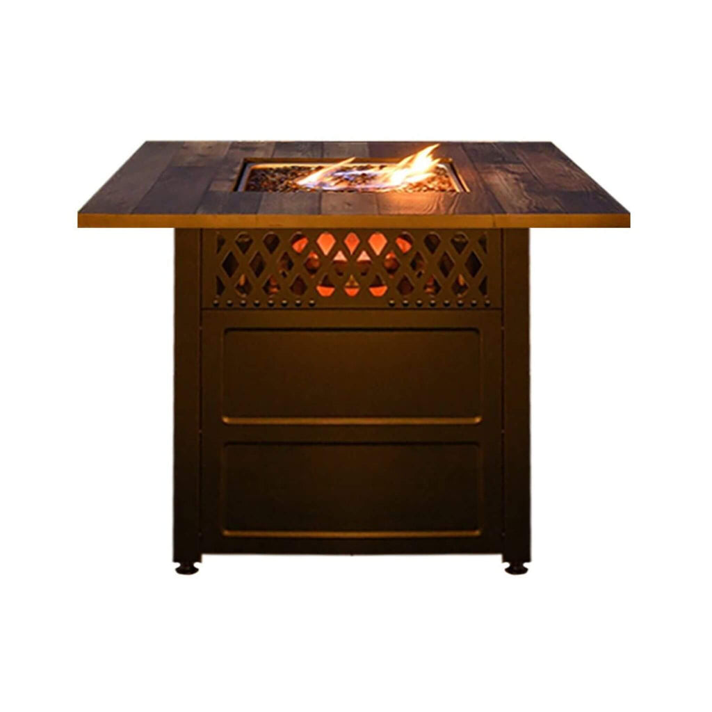 Endless Summer Harris LP Gas Outdoor Fire Pit Table W/ DualHeat Technology (SAK82132) - Saksby Wholesale - Front View