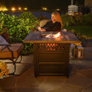 Endless Summer Harris LP Gas Outdoor Fire Pit Table W/ DualHeat Technology (SAK82132) - Saksby Wholesale - Lifestyle Image