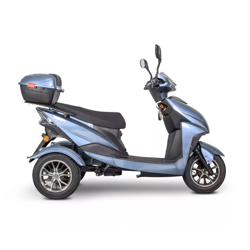 EW-10 48V 500W Blue 3-Wheel Electric Rear Wheel Drive Travel Scooter, 400LBS (94752613) - SAKSBY.com - Mobility Scooters - SAKSBY.com