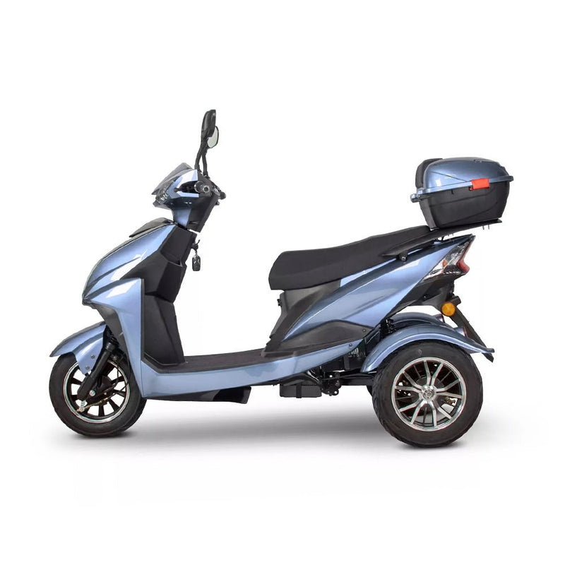 EW-10 48V 500W Blue 3-Wheel Electric Rear Wheel Drive Travel Scooter, 400LBS (94752613) - SAKSBY.com - Mobility Scooters - SAKSBY.com