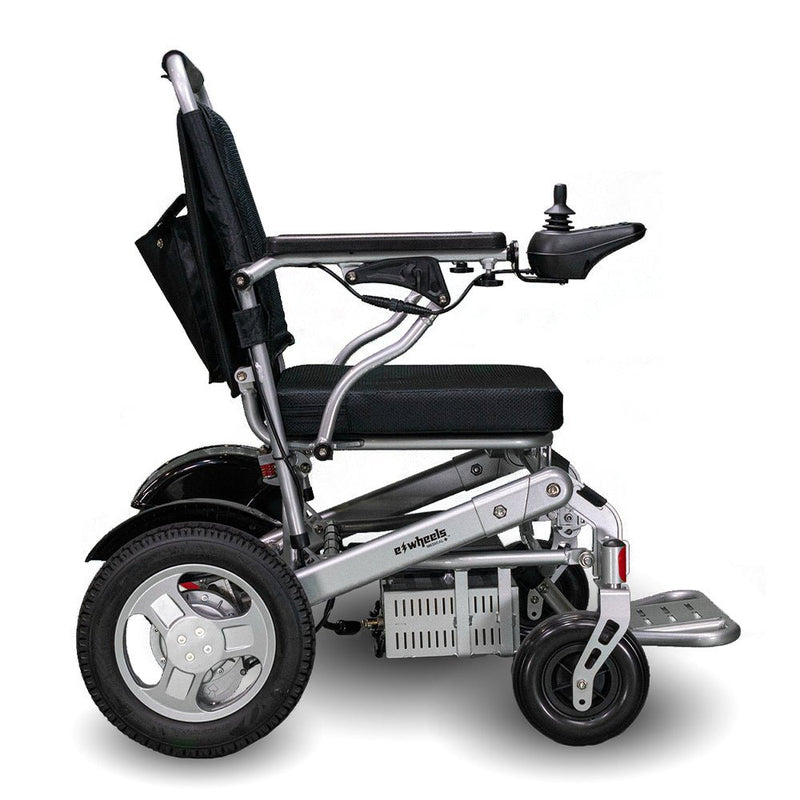 EWHEELS EW-M45 12V/6AH 180W Electric Folding Power Wheelchair, 400LBS (91250467) - SAKSBY.com - Side View