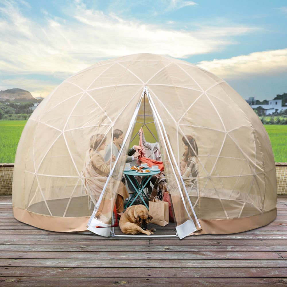 Extra Large 10 Person Outdoor Igloo Garden Greenhouse Dome Tent, 12FT (94316275) - SAKSBY.com - Front View
