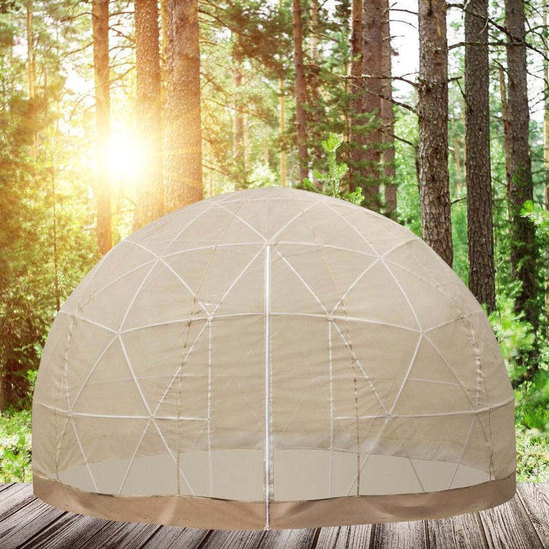 Extra Large 10 Person Outdoor Igloo Garden Greenhouse Dome Tent, 12FT (94316275) - SAKSBY.com - Demonstration View
