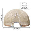 Extra Large 10 Person Outdoor Igloo Garden Greenhouse Dome Tent, 12FT (94316275) - SAKSBY.com - Measurement View