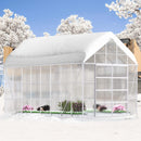 Extra Large Heavy Duty Backyard Polycarbonate Aluminum Greenhouse With Sliding Doors And Vents, 16x10x10FT (97524381) - SAKSBY.com - Greenhouses - SAKSBY.com