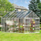 Extra Large Heavy Duty Backyard Polycarbonate Aluminum Greenhouse With Sliding Doors And Vents, Side View