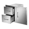 Extra Large Outdoor Stainless Steel Kitchen Storage Cabinet With Pulling Drawers (92817405) - Side View