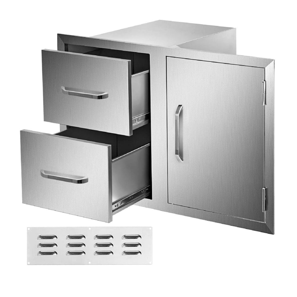 Extra Large Outdoor Stainless Steel Kitchen Storage Cabinet With Pulling Drawers (92817405) -Zoom Parts View