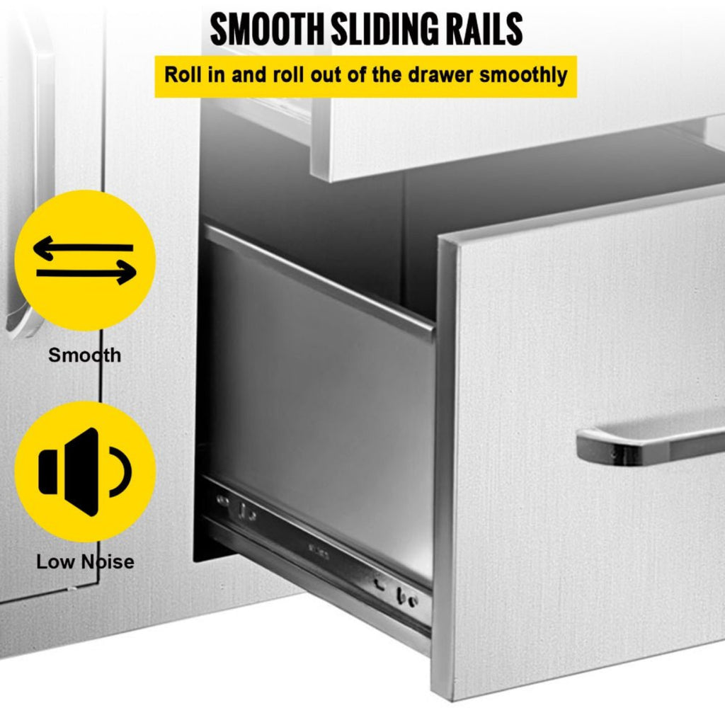 Extra Large Outdoor Stainless Steel Kitchen Storage Cabinet With Pulling Drawers (92817405) -Zoom Parts View