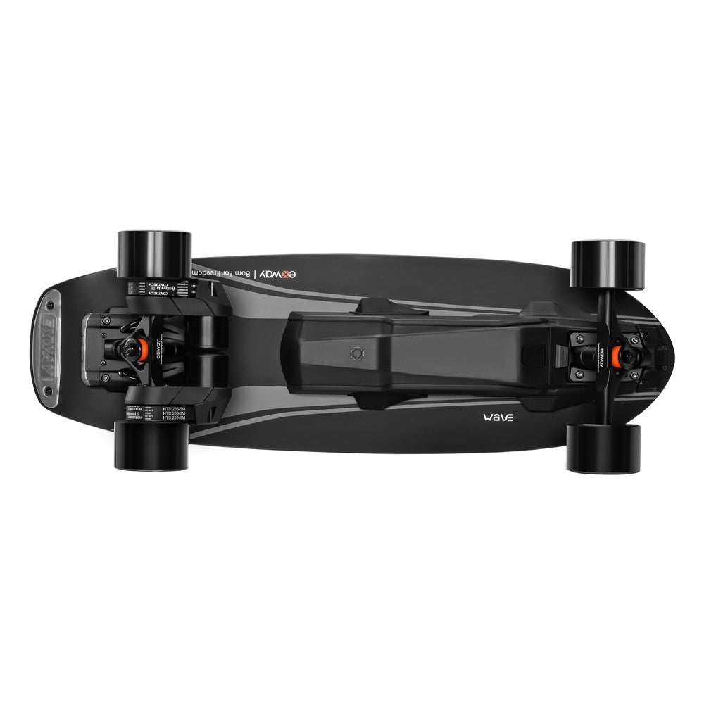EXWAY WAVE 180WH High-Performance Motorized Belt Motor Travel Skateboard With Add-On 99Wh Battery, 1000W Side View