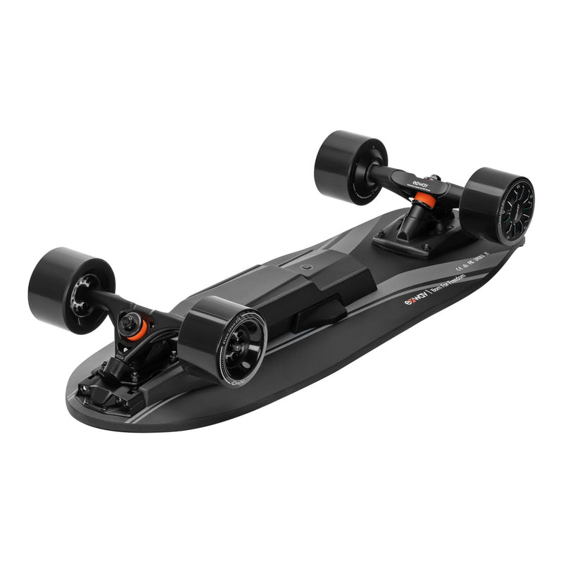 EXWAY WAVE 180WH High-Performance Motorized Hub Motor Travel Skateboard With Add-On 99Wh Battery, 1000W Side View