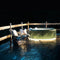MSPA C-ME062 METEOR Comfort Round 6-Person Inflatable Hot Tub Spa With 120 Bubble Jets, 80" - SAKSBY.com - Nightview