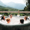 MSPA C-ME062 METEOR Comfort Round 6-Person Inflatable Hot Tub Spa With 120 Bubble Jets, 80" - SAKSBY.com - With Group On People In It