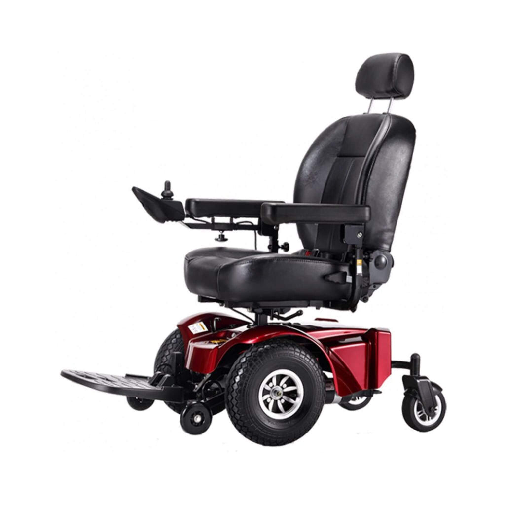 Freerider USA Apollo II 33/50AH Heavy Duty 2WD All Terrain Electric Powered Wheelchair, 470LBS (SAK95861) - Saksby Wholesale - Side View