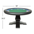 GINZA 8-Player Round LED Poker Table (91350624) - SAKSBY.com - Poker & Game Tables - SAKSBY.com