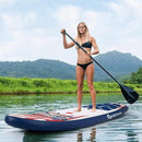 GoPlus 11FT Inflatable Stand Up Surfboard Paddle Board W/ Aluminum Paddle (SAK58739) - Saksby Wholesale - Demonstration View