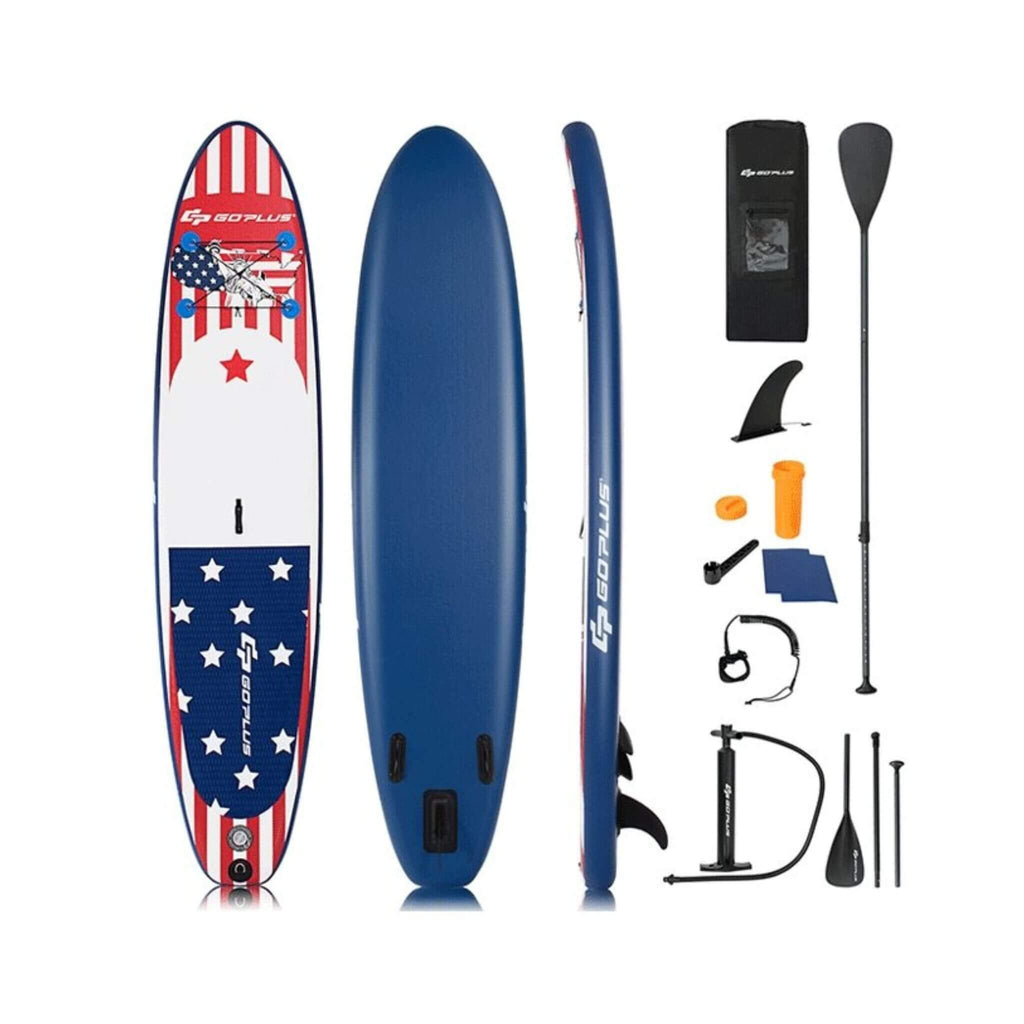 GoPlus 11FT Inflatable Stand Up Surfboard Paddle Board W/ Aluminum Paddle (SAK58739) - Saksby Wholesale - Product Inclusions