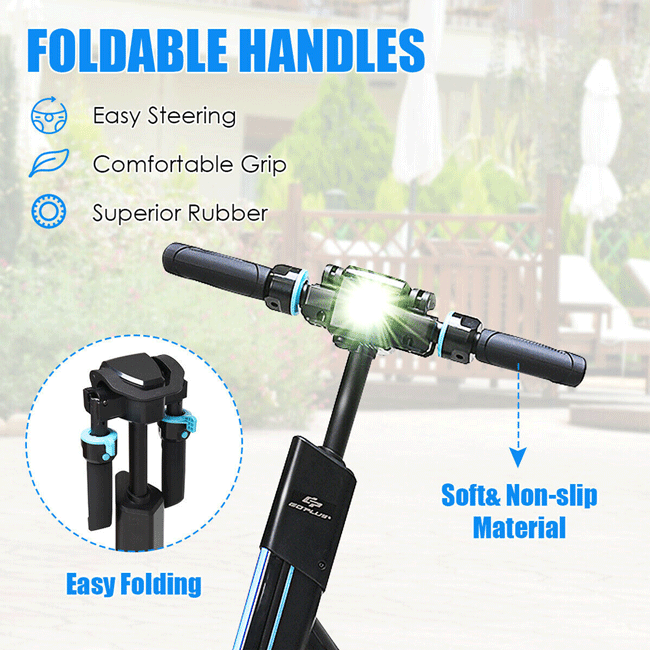 GOPLUS 250W Foldable Motorized Adult Electric Scooter With Seat - SAKSBY.com - Sports & Outdoors - SAKSBY.com