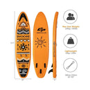 GoPlus Inflatable Stand Up Surfboard Paddle Board W/ SUP Aluminum Paddle, 10.5FT (SAK95162) - Saksby Wholesale - Dimensions