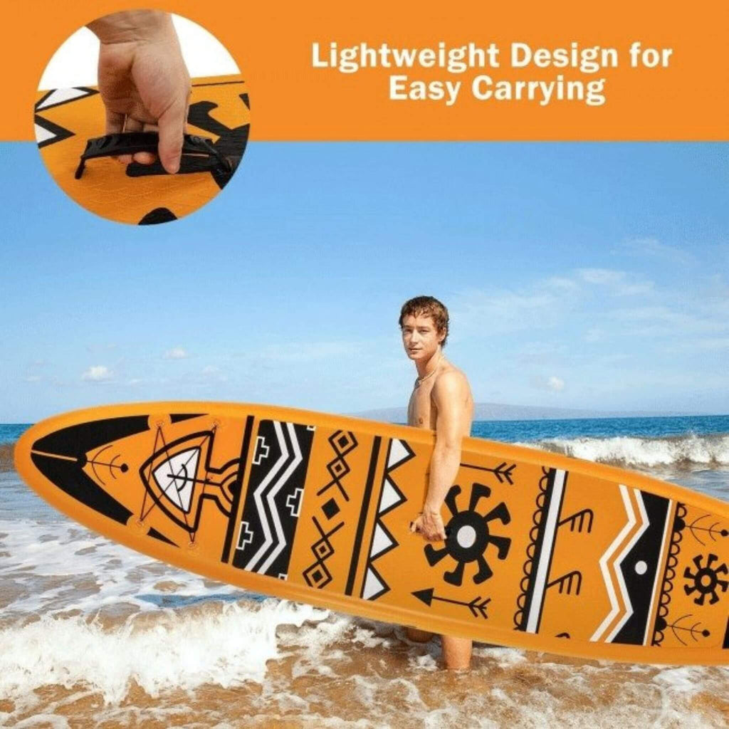 GoPlus Inflatable Stand Up Surfboard Paddle Board W/ SUP Aluminum Paddle, 10.5FT (SAK95162) - Saksby Wholesale - Easy Carrying