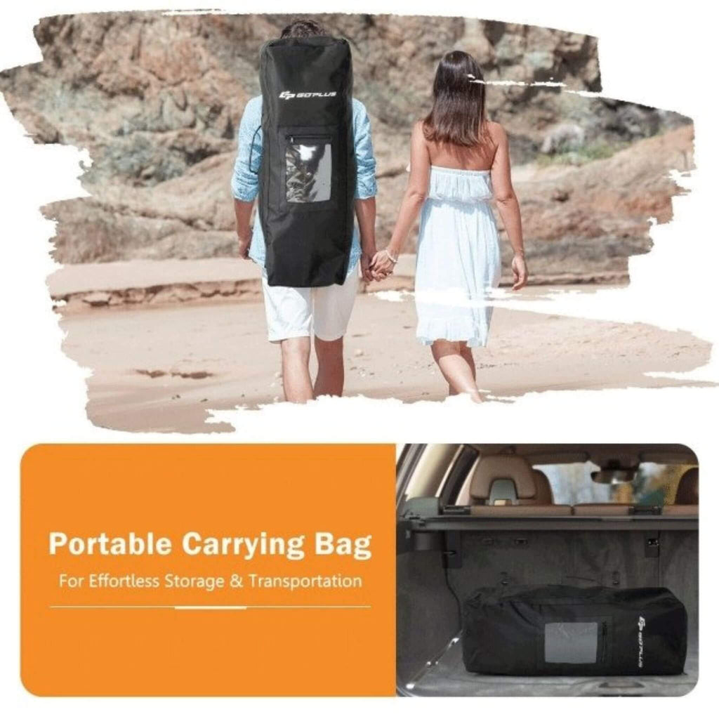 GoPlus Inflatable Stand Up Surfboard Paddle Board W/ SUP Aluminum Paddle, 10.5FT (SAK95162) - Saksby Wholesale - Portable Carrying Bag