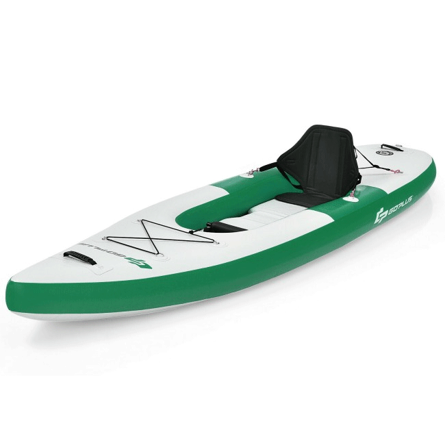 GOPLUS Long Inflatable Blow Up Kayak With Paddle & Hand Pump, 11FT - SAKSBY.com - Kayaks - SAKSBY.com