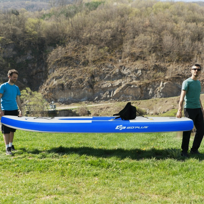 GOPLUS Long Inflatable Blow Up Kayak With Paddle & Hand Pump, 11FT - SAKSBY.com - Kayaks - SAKSBY.com