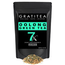 GRATITEA Oolong Green Tea - All-Natural High Performance Loose Leaf Tea, 75G - SAKSBY.com -Front View