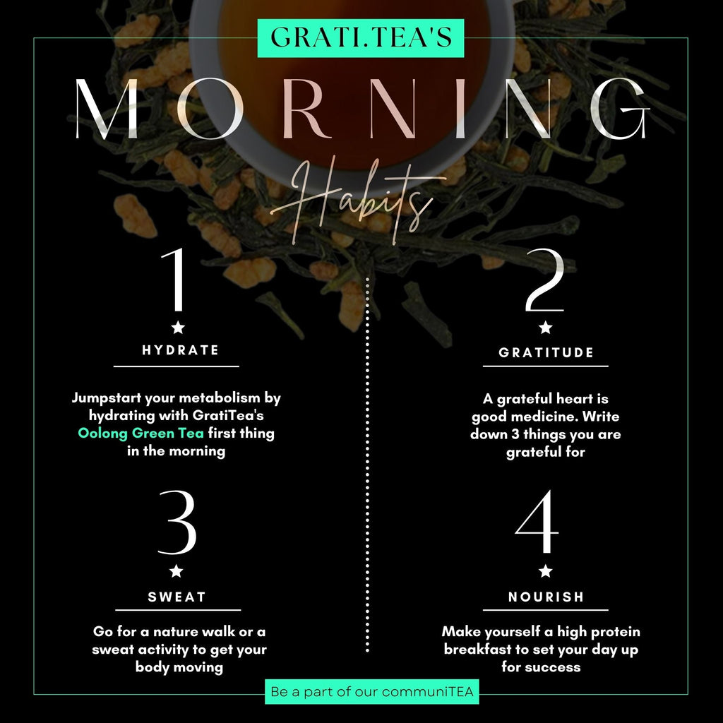 GRATITEA Oolong Green Tea - Premium All-Natural High Performance Loose Leaf Tea, 75G -Parts View