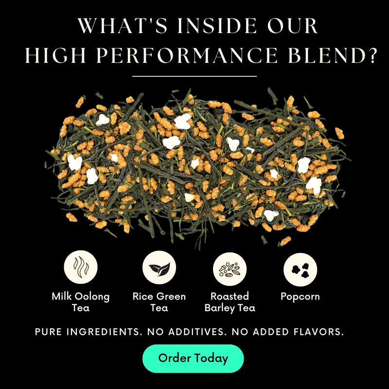 GRATITEA Oolong Green Tea - Premium All-Natural High Performance Loose Leaf Tea, 75G -Parts View