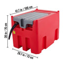 Heavy-Duty 116 Gal Portable Diesel Fuel Transfer Tank With Automatic Pump & Hose (SAK77594) - Saksby Wholesale - Dimensions