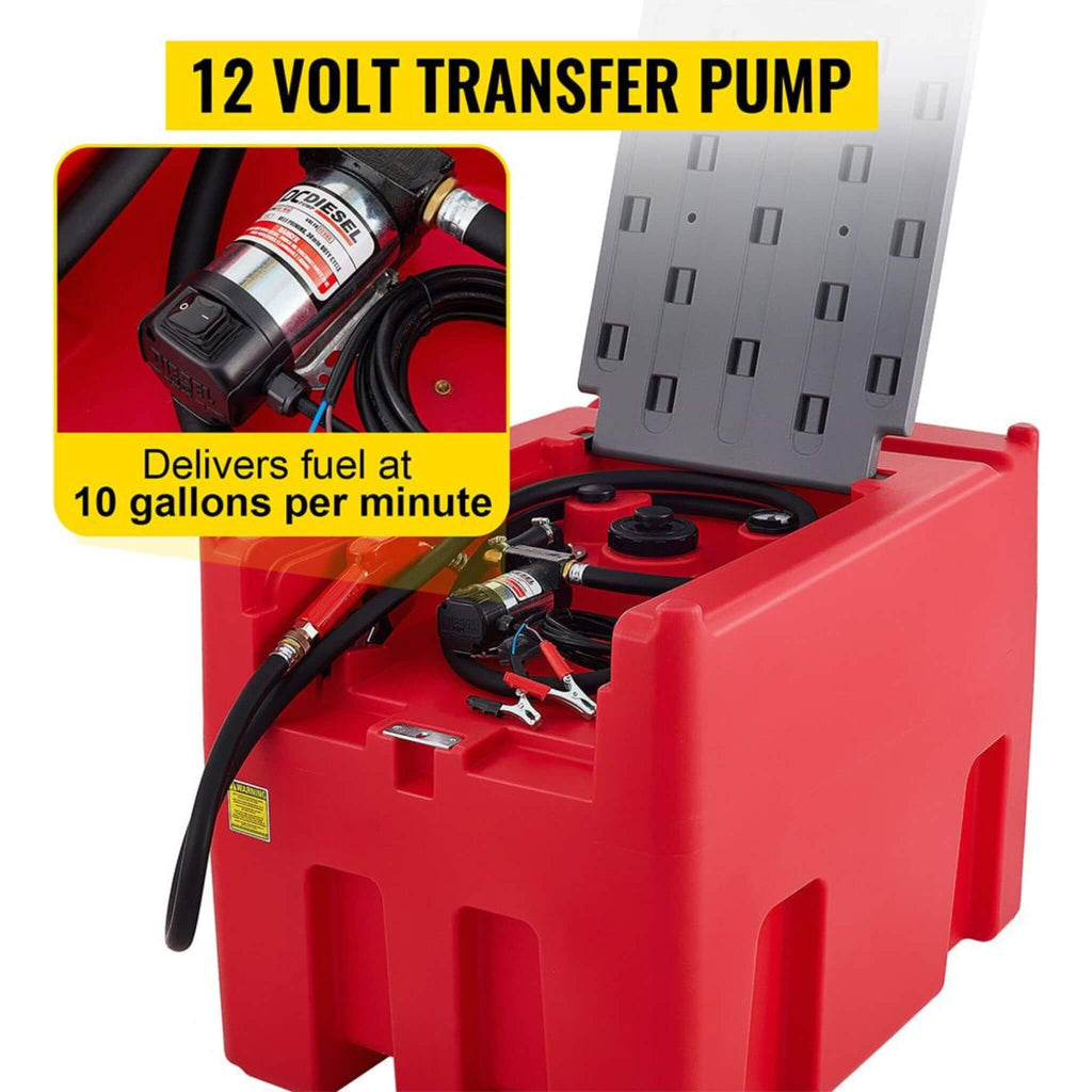 Heavy-Duty 116 Gal Portable Diesel Fuel Transfer Tank With Automatic Pump & Hose (SAK77594) - Saksby Wholesale - Transfer Pump Details
