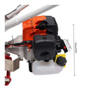 Heavy-Duty 2.5HP 2-Stroke 52CC 24-Inch Gas-Powered Walk-Behind Brush Sweeper Broom (SAK38624) - Saksby Wholesale - Engine Dimensions View